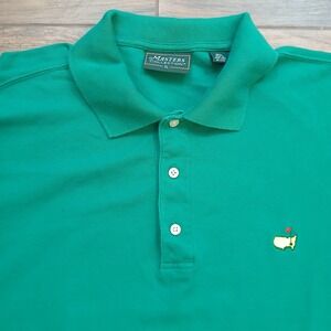 Masters Collection Polo Mens Extra Large Green Golf Cotton‎ Casual Augusta